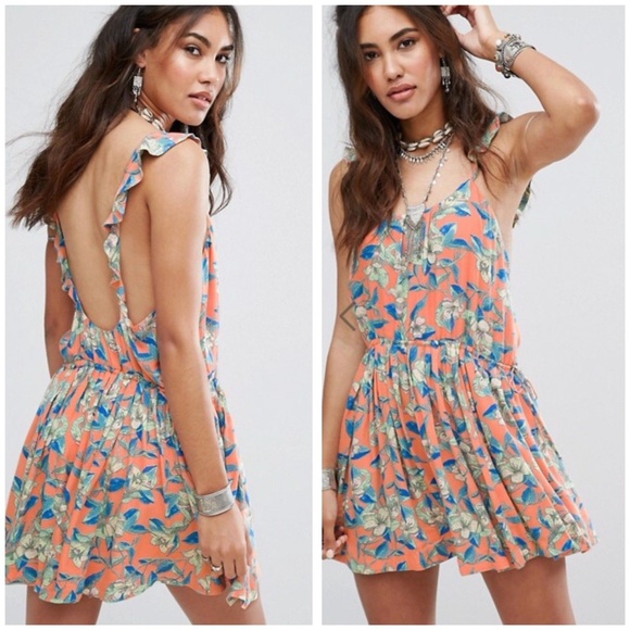 free people floral mini dress